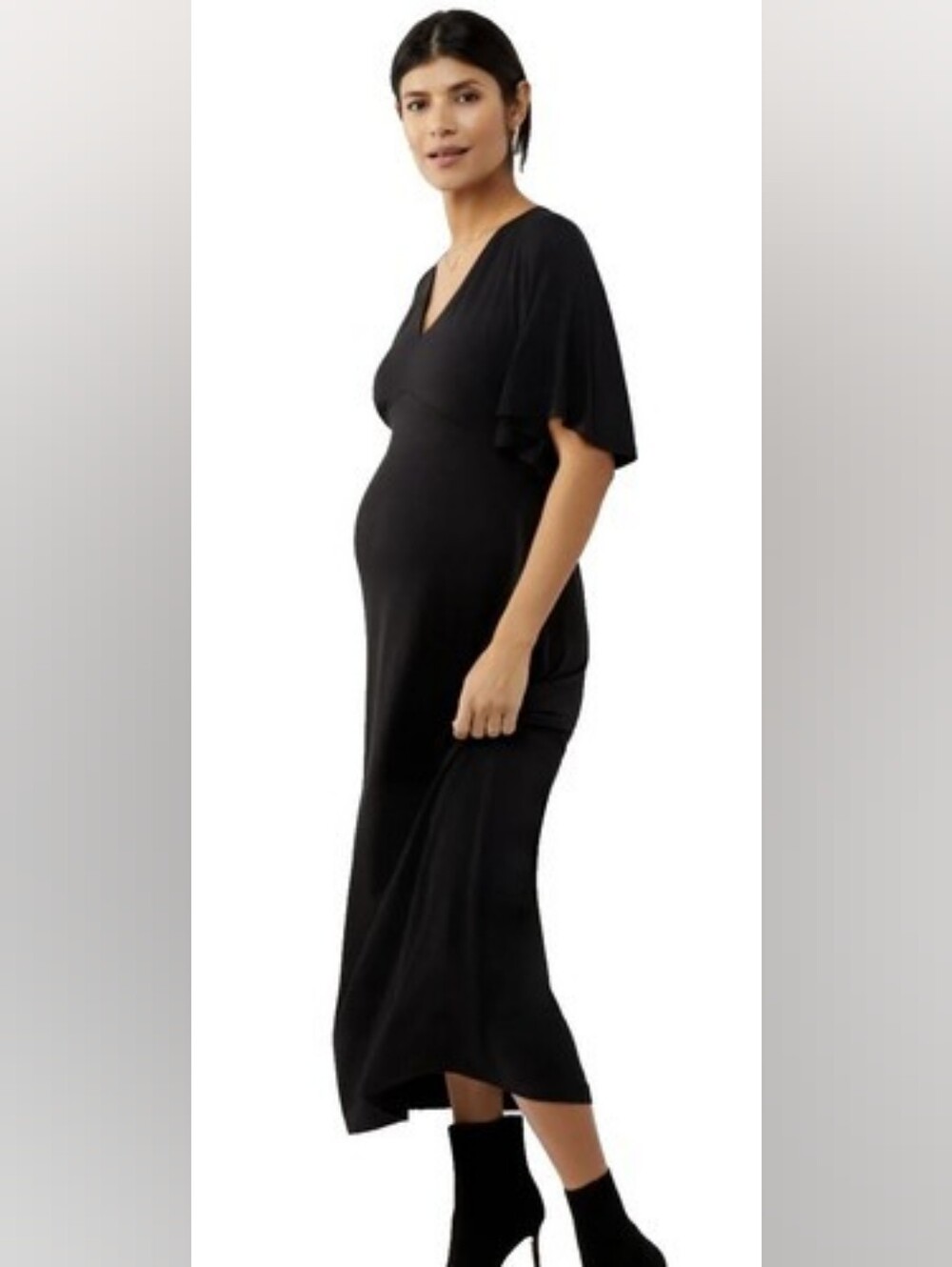 a pea in the pod v neck maternity dress, xsmall